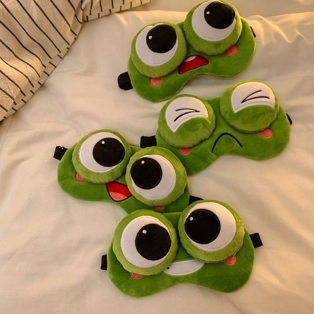 Skincare Glowing - Cartoon Frog Eye Mask - 3D