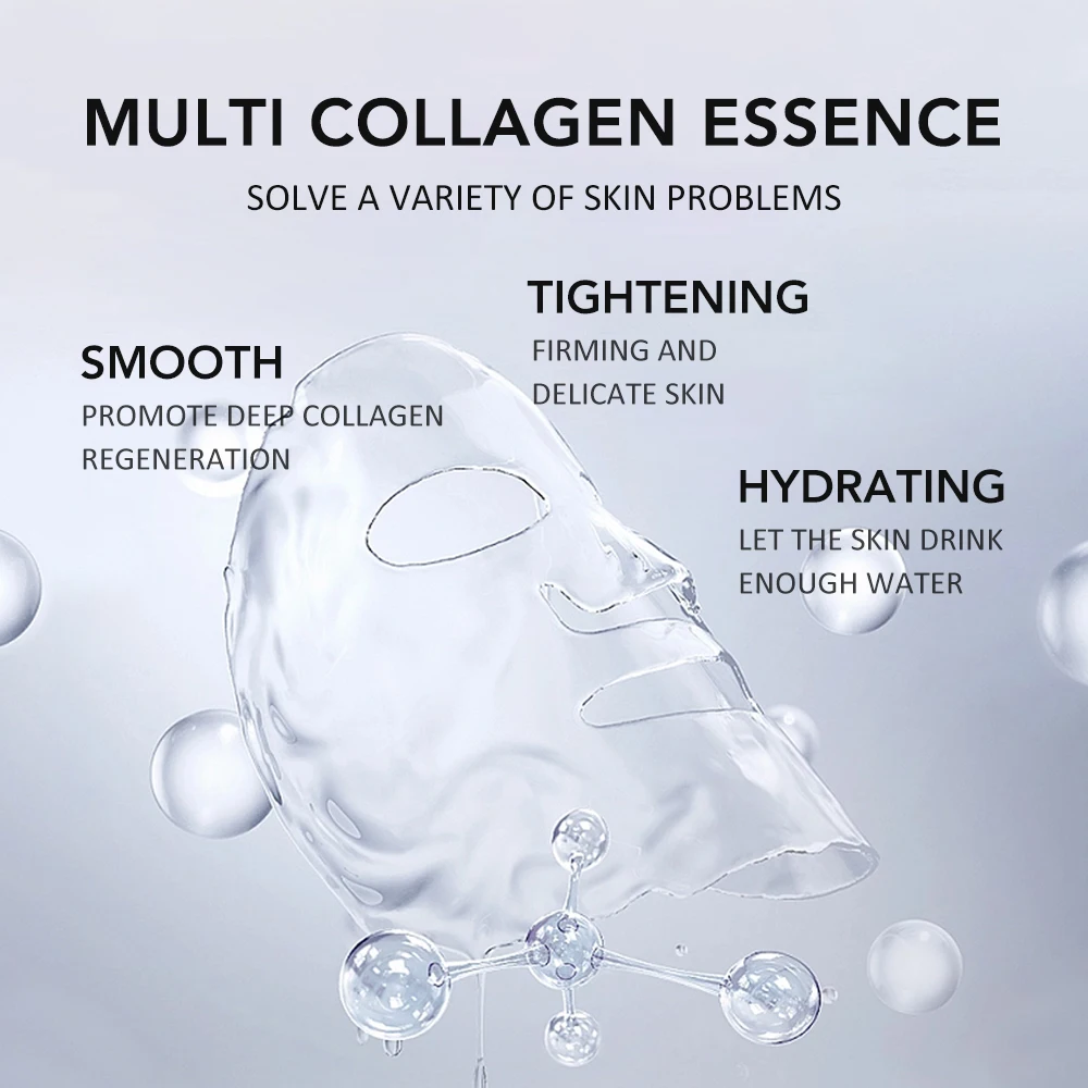 5PCS Collagen Face Masks Deep  - Collagen Sheet Mask 评论和价格
