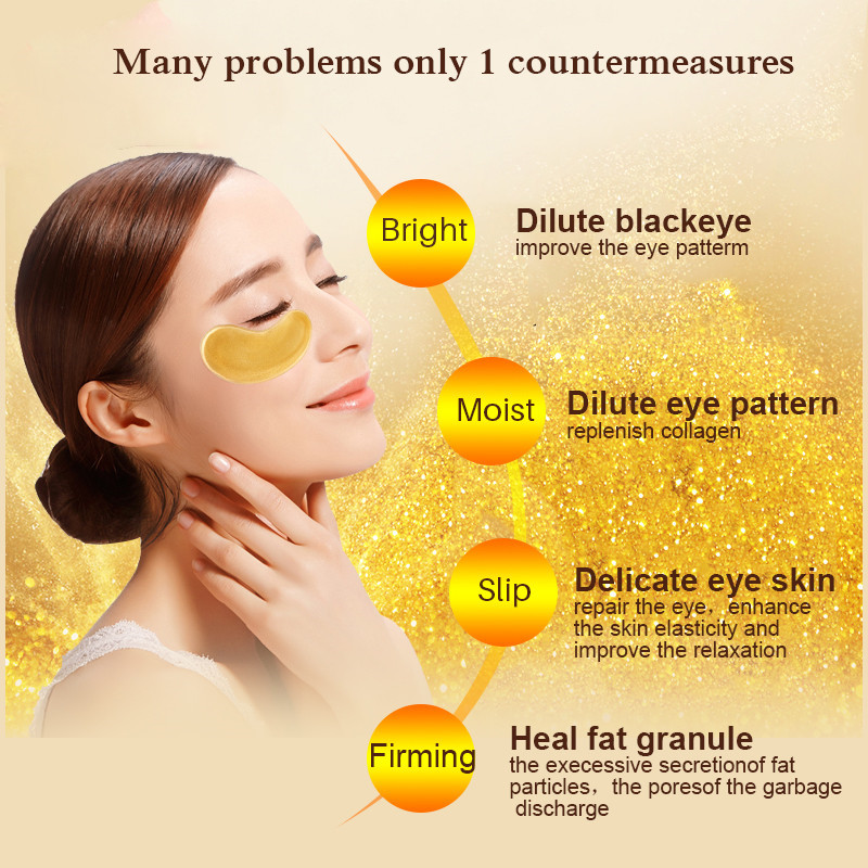 5/10/20/30 Pairs Crystal Gold  - Collagen Sheet Mask 评论和价格