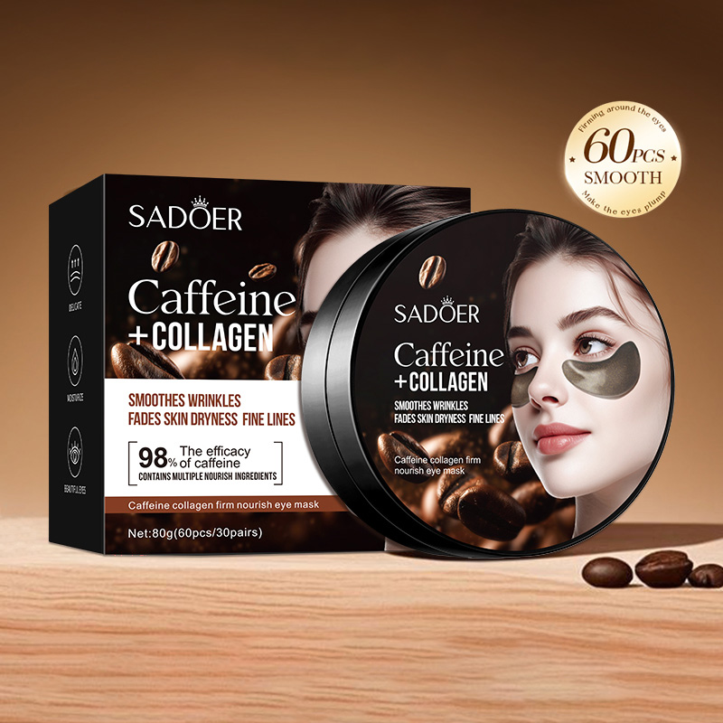 60pcs SADOER Caffeine Crystal  - Collagen Sheet Mask 评论和价格